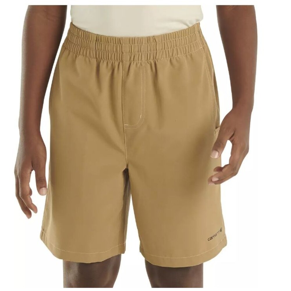 C95 Carhartt Boys’ Rugged Flex Ripstop Work Shorts – Dark Khaki – Small BNWT